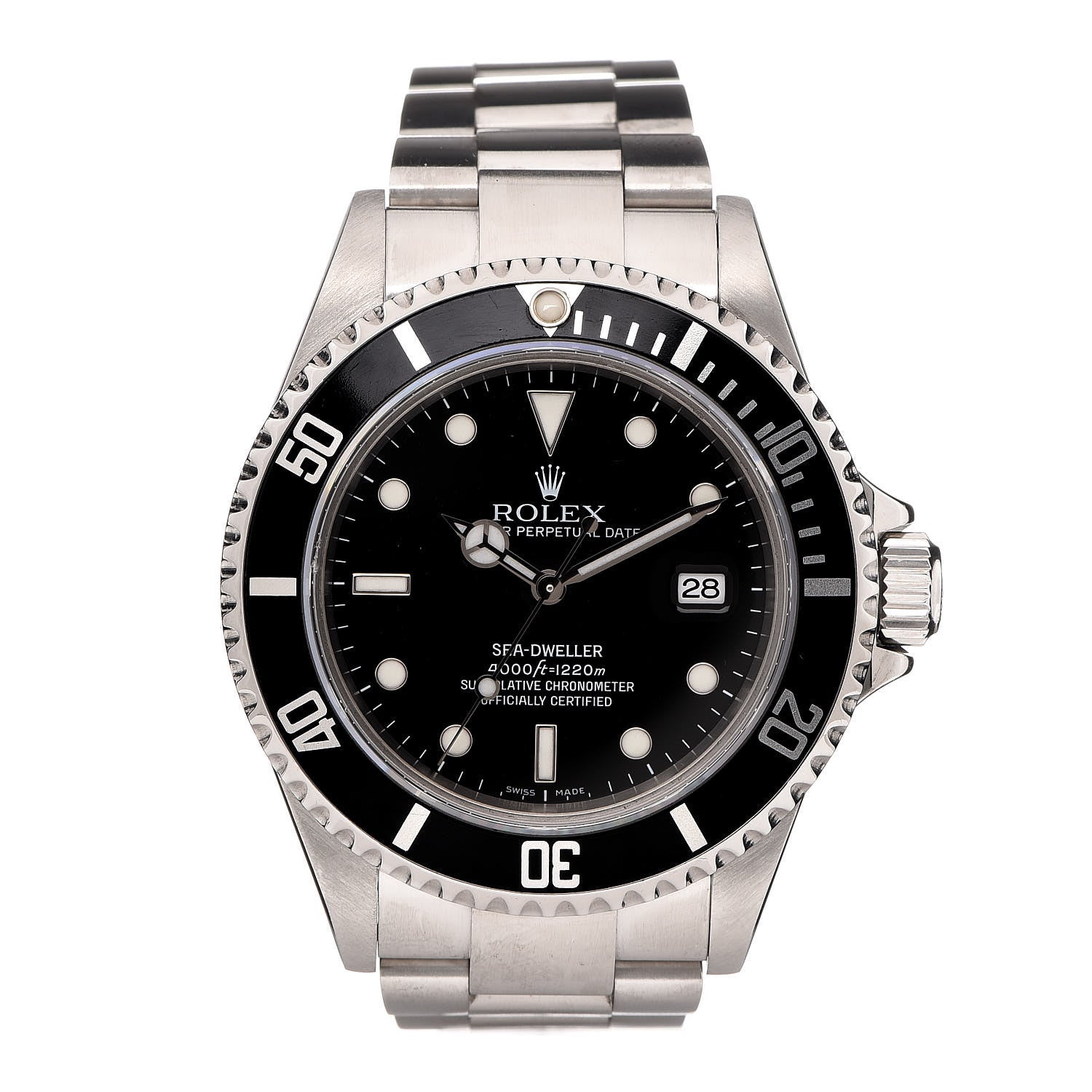 Rolex Stainless Steel 40mm Sea-Dweller Oyster Perpetual Watch Black 16600 1 of 8