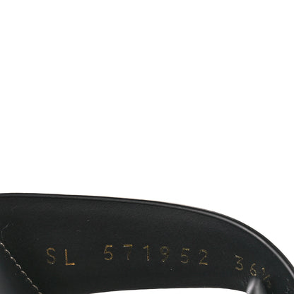 Saint Laurent Calfskin Tribute 05 Slide Sandals 36.5 Black 9 of 9
