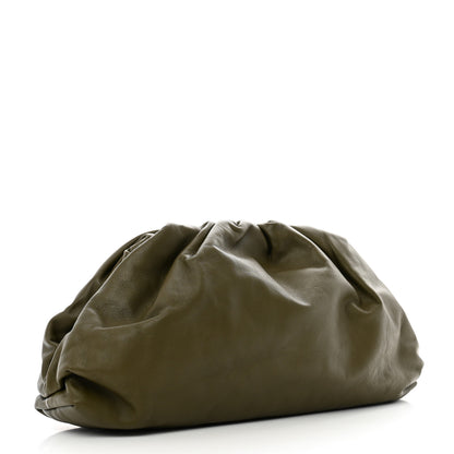 Bottega Veneta Smooth Butter Calf The Pouch Oversized Clutch Kaki Fondent 3 of 10