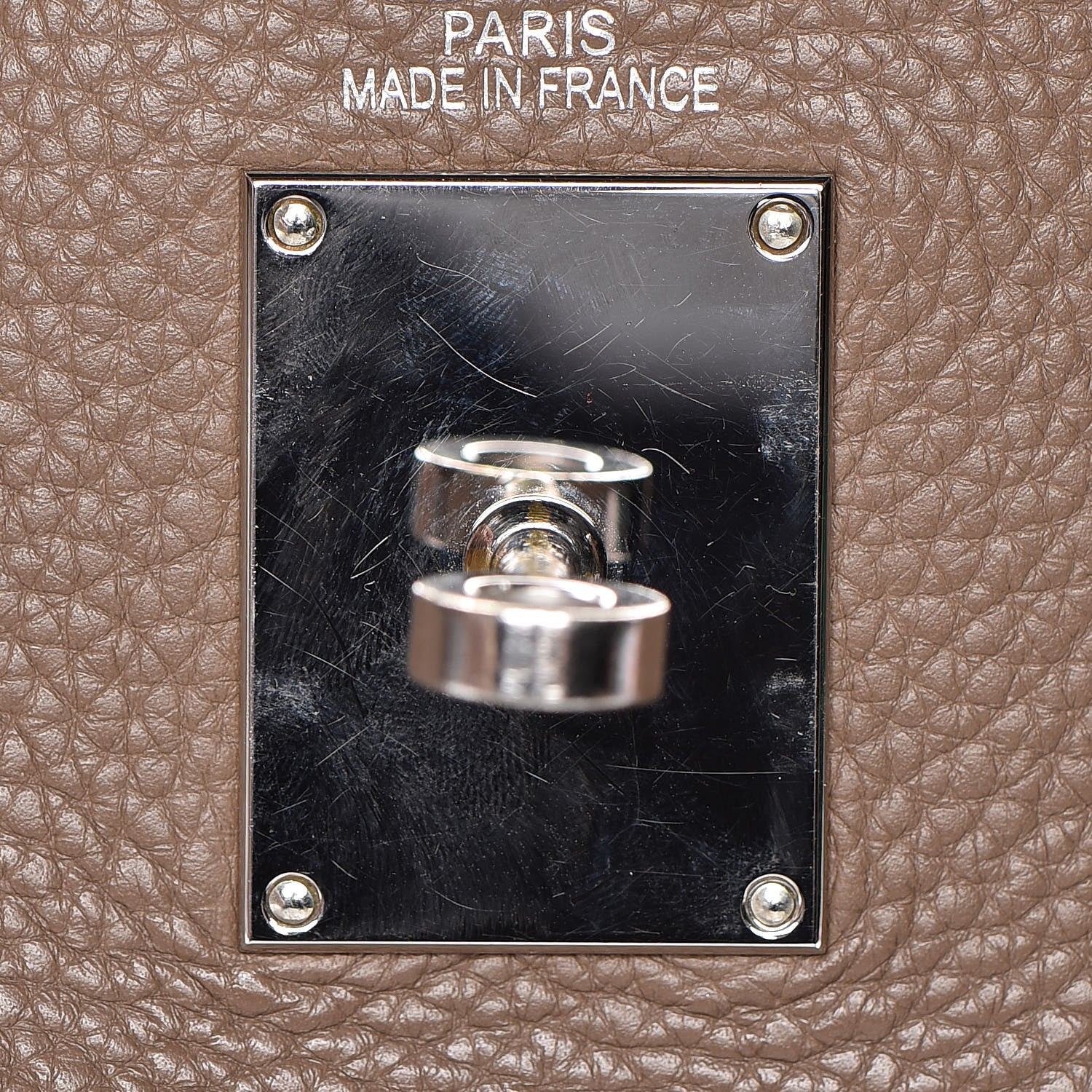 Hermes Taurillon Clemence Shoulder Kelly 40 Etoupe 18 of 38