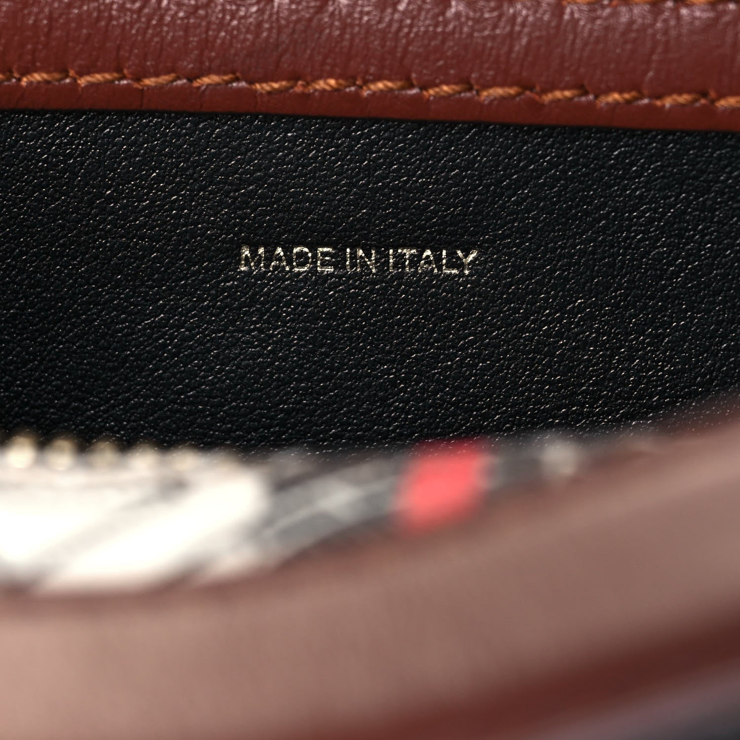 Burberry E-Canvas Monogram Stripe The Barrel Bag Bridle Brown 7 of 11