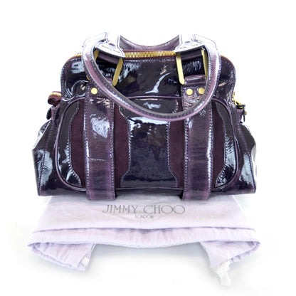 Jimmy Choo Liquid Patent Suede Malena Purple 3 of 10