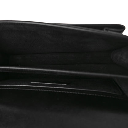 Saint Laurent Calfskin Medium Monogram Monochrome Sunset Black 5 of 9