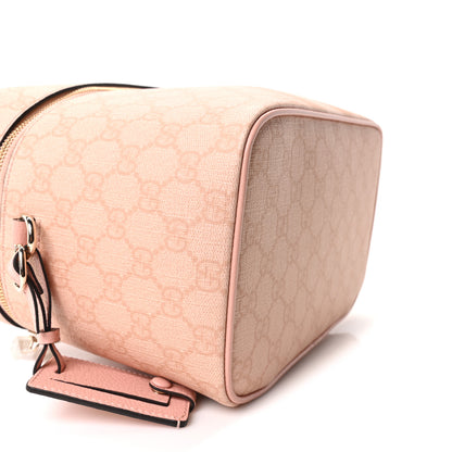 Gucci GG Supreme Monogram Textured Savoy Medium Beauty Case Pink 9 of 10