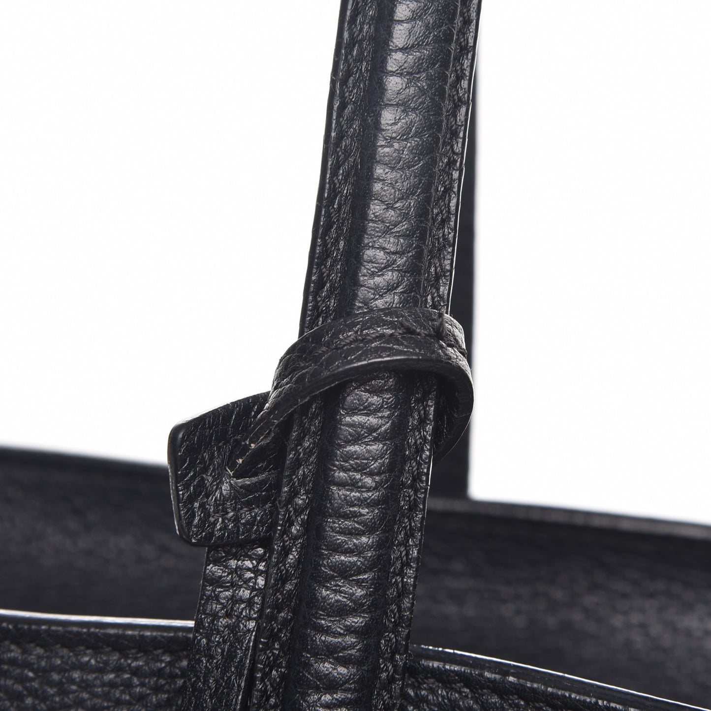 Pebbled Calfskin Large Skull Padlock Zip Around Tote Black