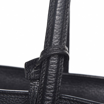 Alexander McQueen Pebbled Calfskin Large Skull Padlock Zip Around Tote Black 8 of 11
