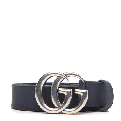 Gucci Cuoio Toscano Nickel Double G 30mm Belt 100 40 Blue 1 of 4