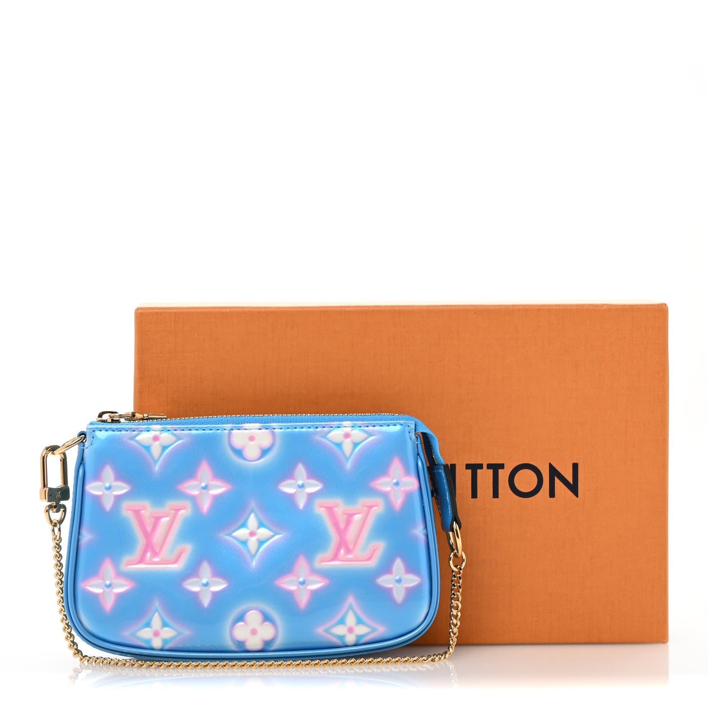 Vernis Valentine Mini Pochette Accessories Baby Blue Neon