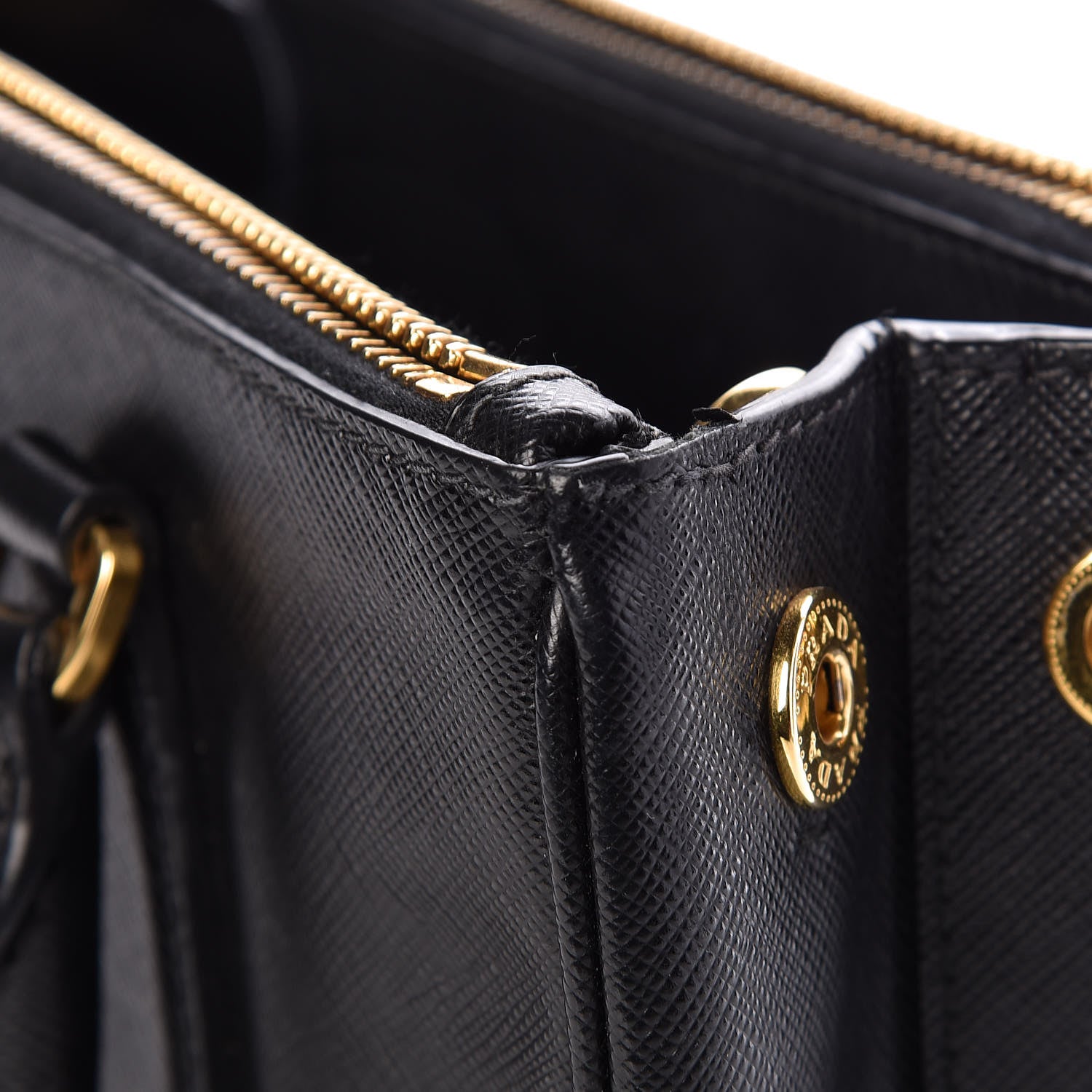 Prada Saffiano Mini Galleria Double Zip Tote Black 15 of 19