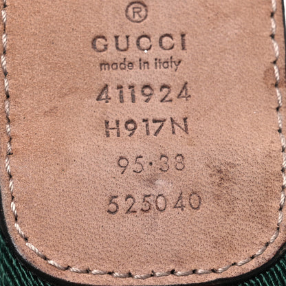 Gucci Calfskin Web Interlocking G Belt 95 38  Black 5 of 5