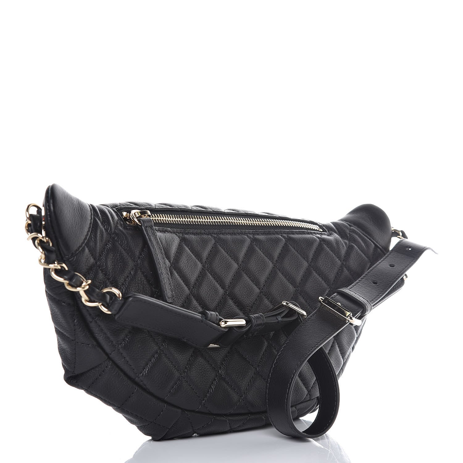 Chanel Calfskin Quilted Belt Me Up Waist Bag Black 3 of 7