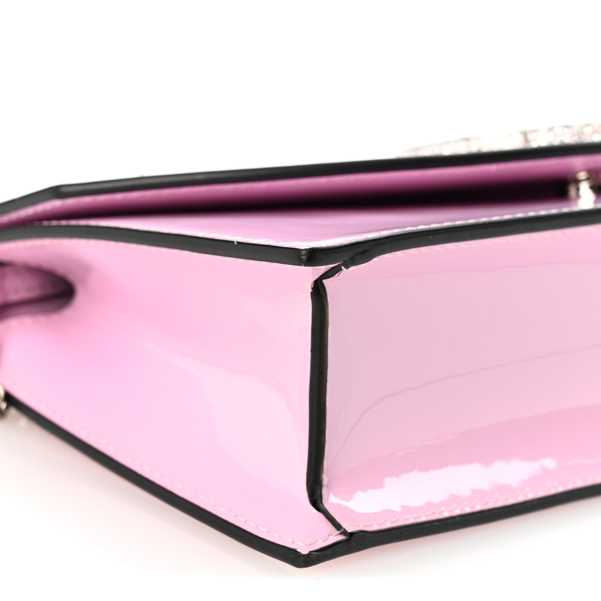 Christian Louboutin Patent Calfskin Loubi54 Crossbody Clutch Pink 8 of 9