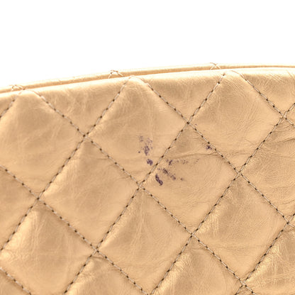 Chanel Metallic Aged Calfskin Quilted Medium Just Mademoiselle Gold 11 of 11