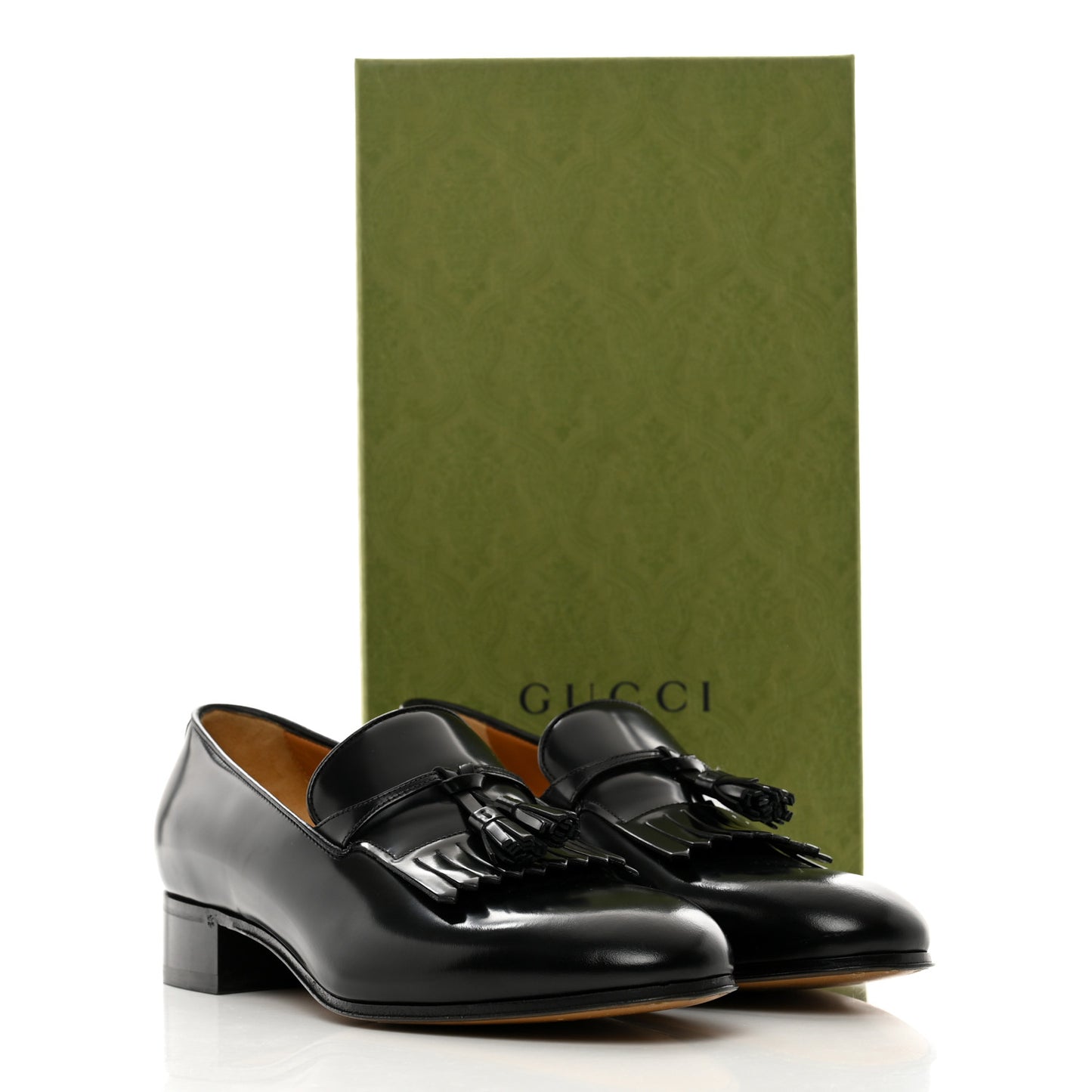 Calfskin Mens Tassel Loafers 9 Black