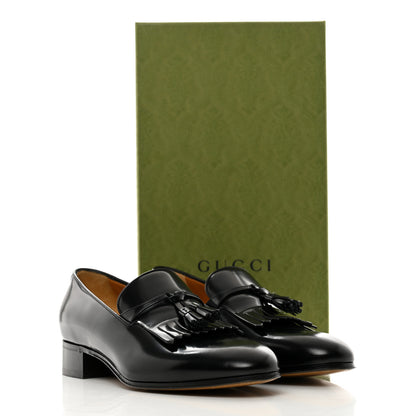 Gucci Calfskin Mens Tassel Loafers 9 Black 9 of 9