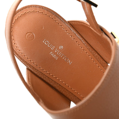 Louis Vuitton Grained Calfskin Horizon Platform Sandals 41 Cognac 8 of 10