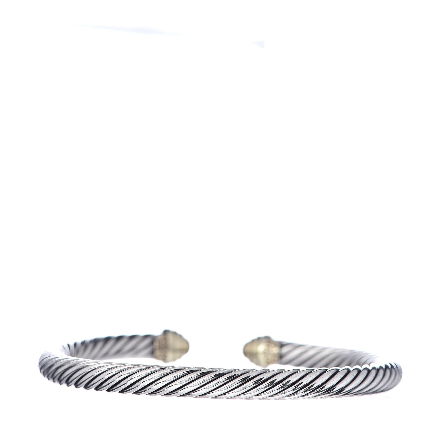 Sterling Silver 14K Yellow Gold 5mm Cable Classics Bracelet