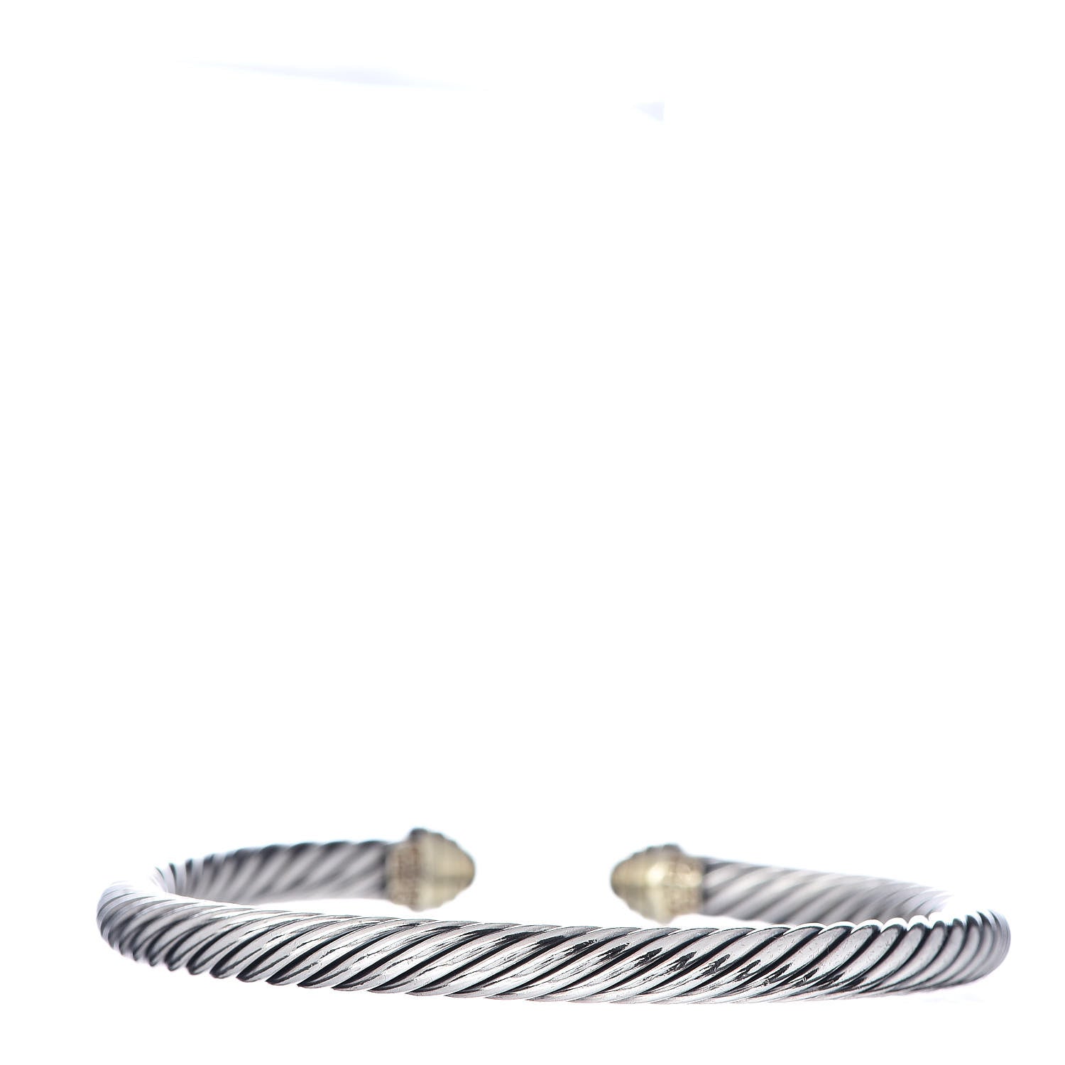 David Yurman Sterling Silver 14K Yellow Gold 5mm Cable Classics Bracelet 3 of 4
