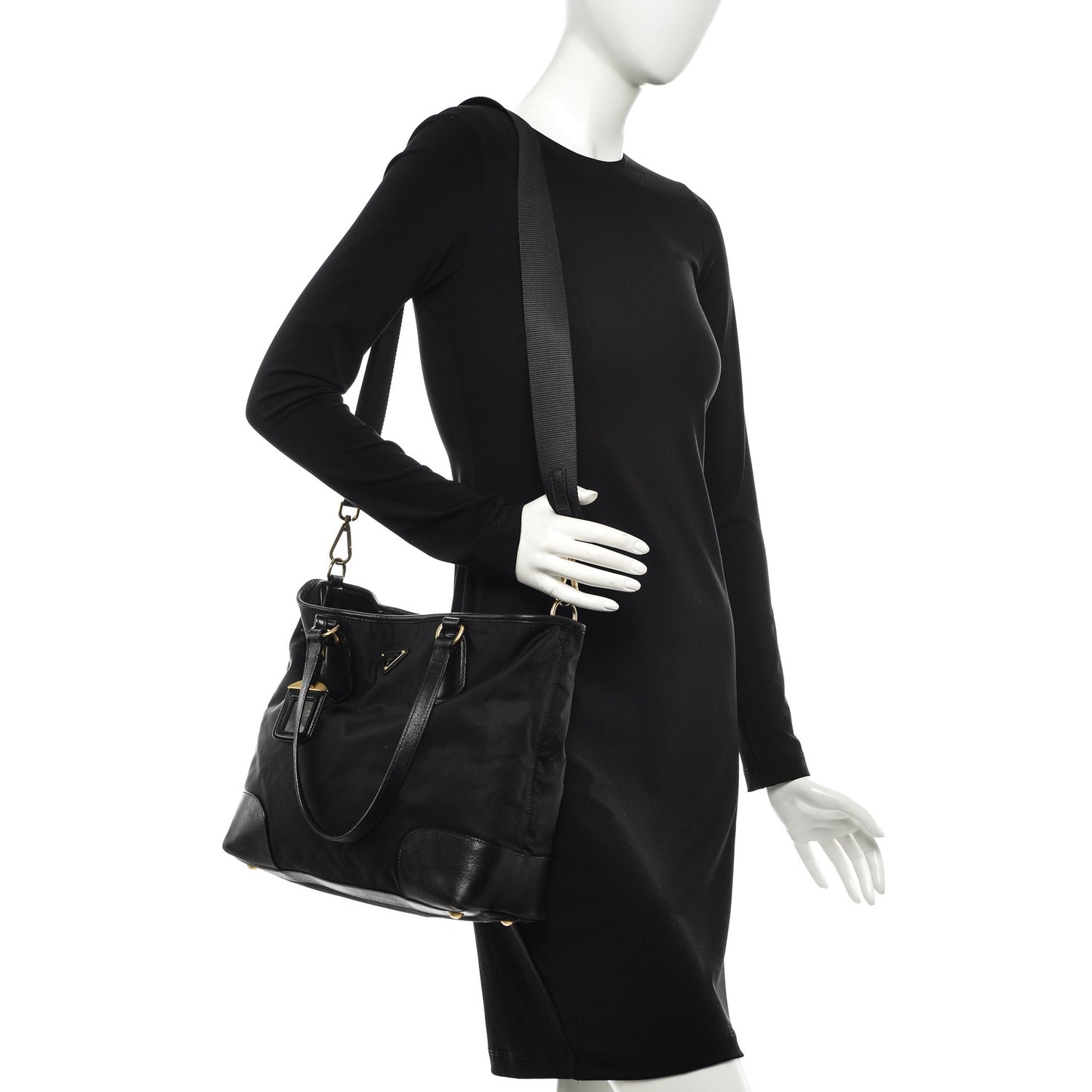 Tessuto Nylon Tote Nero Black