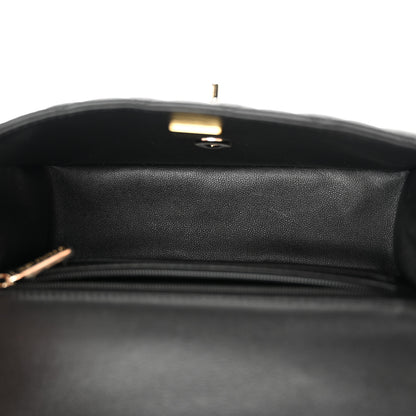 Chanel Lambskin Quilted Mini Top Handle Rectangular Flap Black 5 of 13