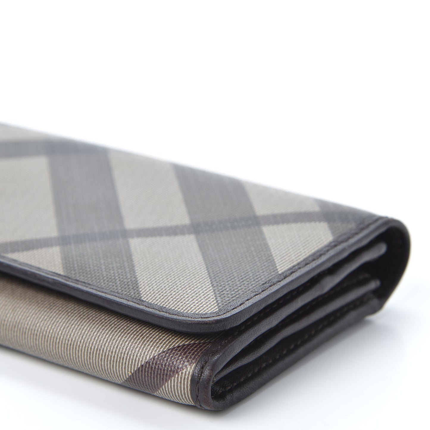 Smoked Check Continental Wallet Chocolate