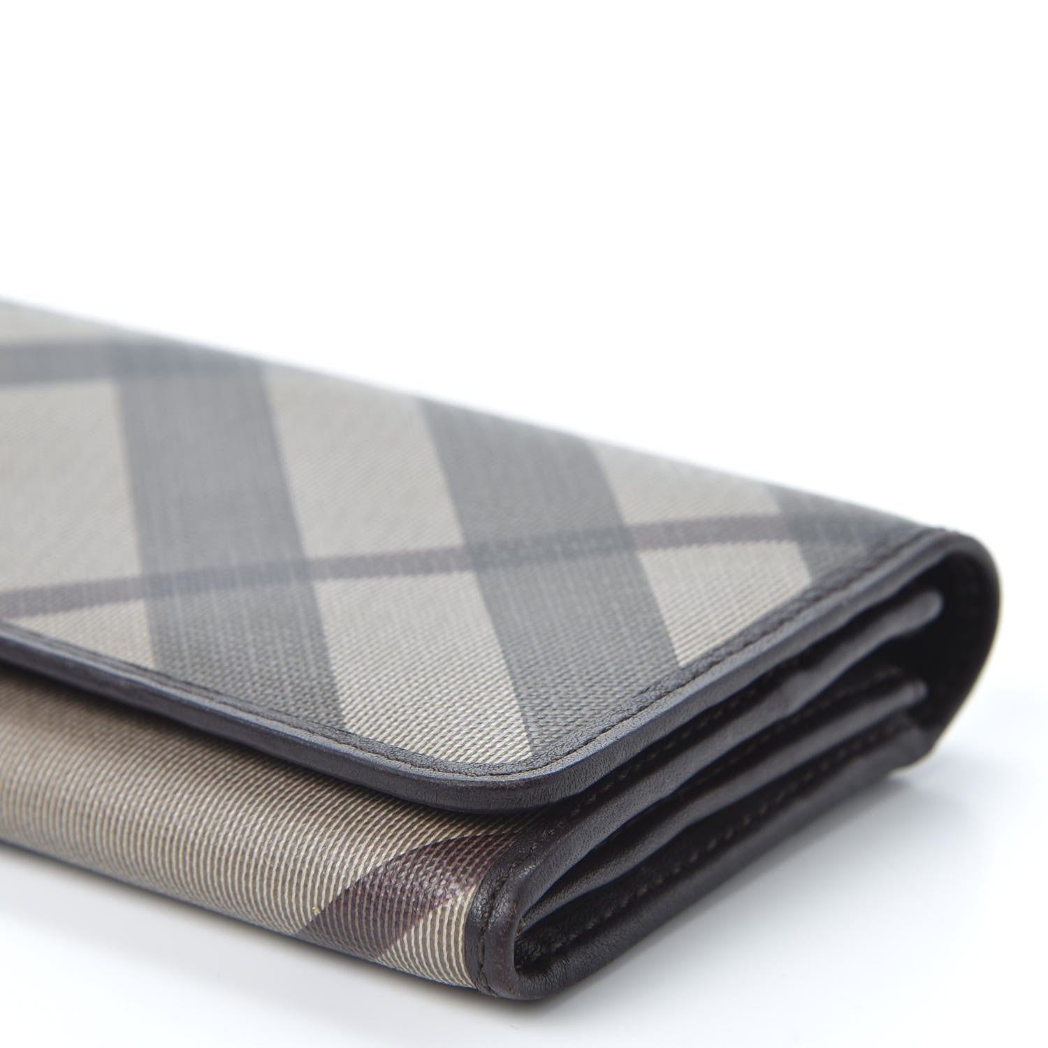 Burberry Smoked Check Continental Wallet Chocolate 6 of 10