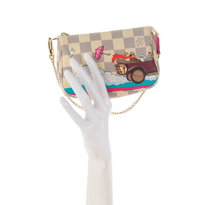 Louis Vuitton Damier Azur 2015 Christmas Animation Mini Pochette Accessories 2 of 7