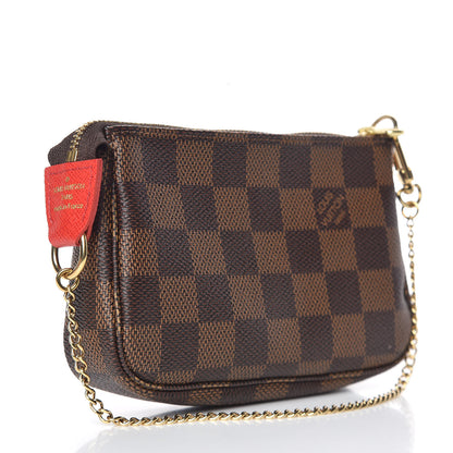 Louis Vuitton Damier Ebene 2019 Christmas Animation Mini Pochette Accessories Red 3 of 10