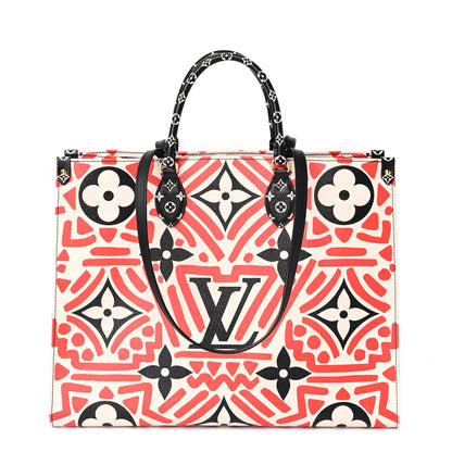 Louis Vuitton Monogram Giant Crafty Onthego GM Creme Rouge Black 1 of 8