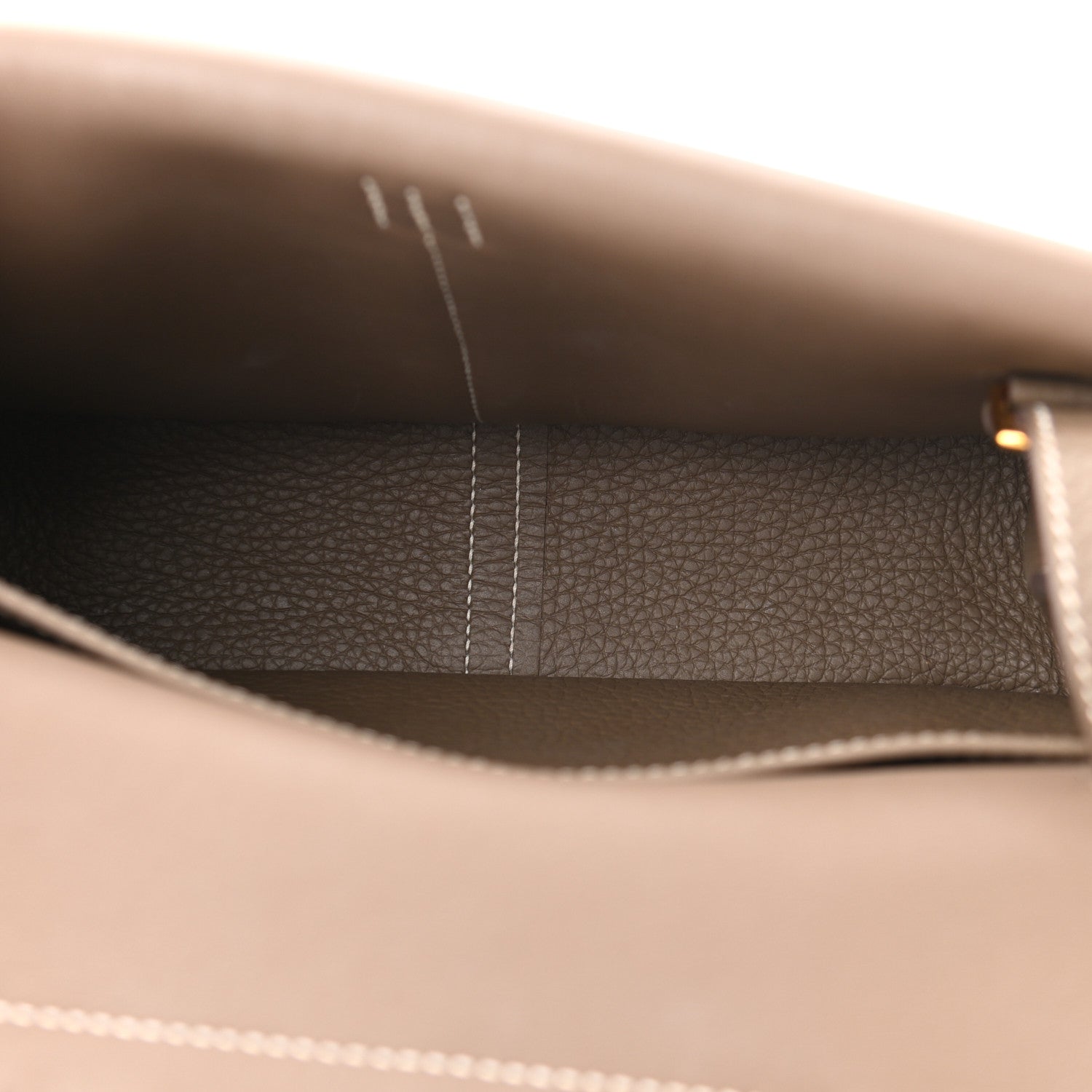 Hermes Taurillon Clemence Halzan 25 Etoupe 6 of 10