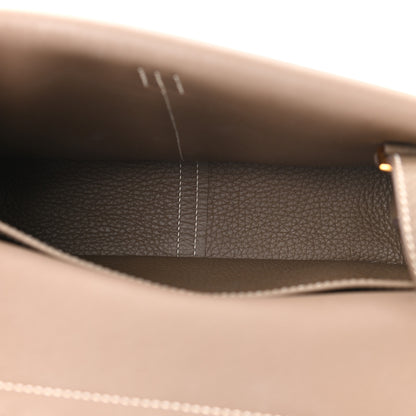 Hermes Taurillon Clemence Halzan 25 Etoupe 6 of 10