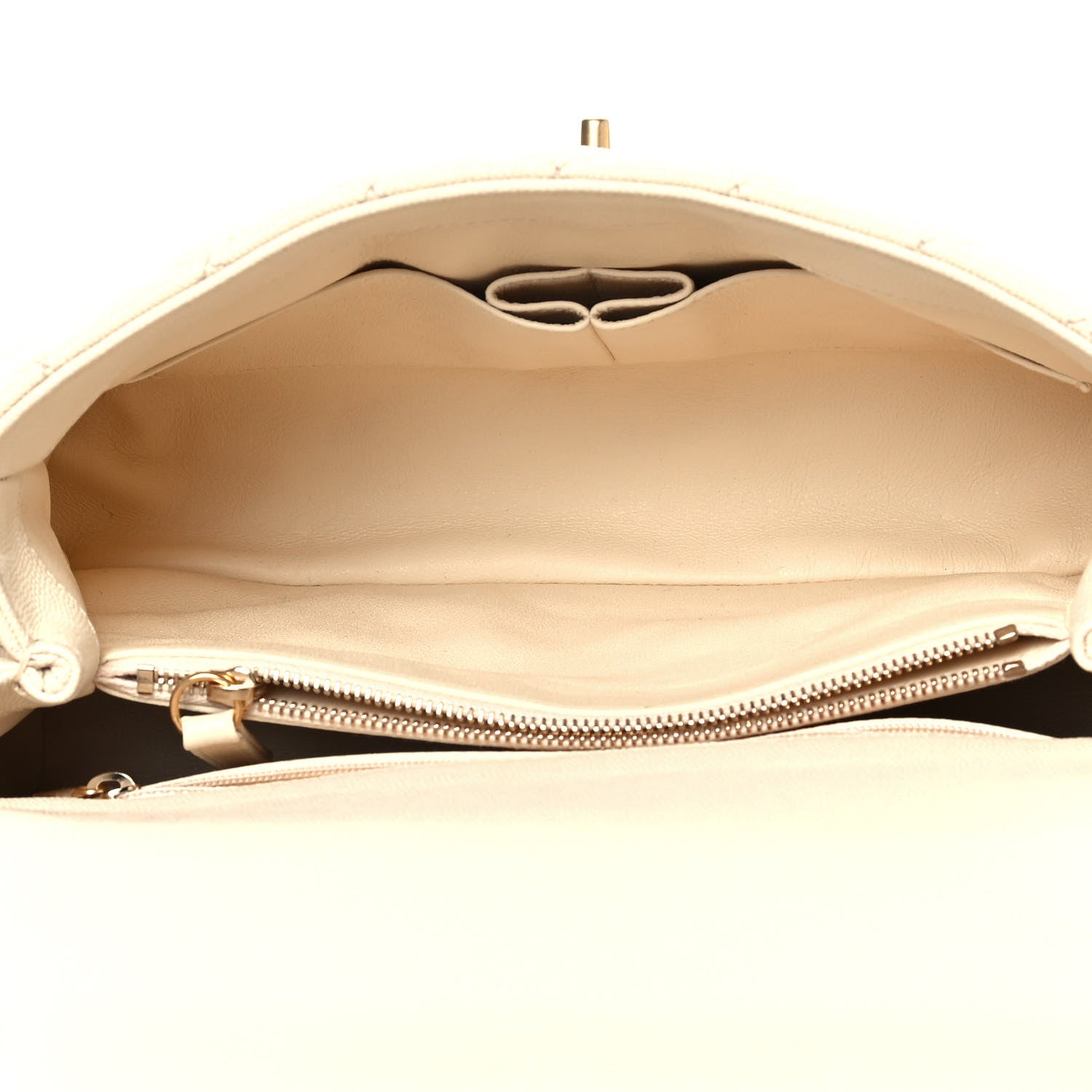 Chanel Caviar Lizard Quilted Small Coco Handle Flap Ivory 5 of 11