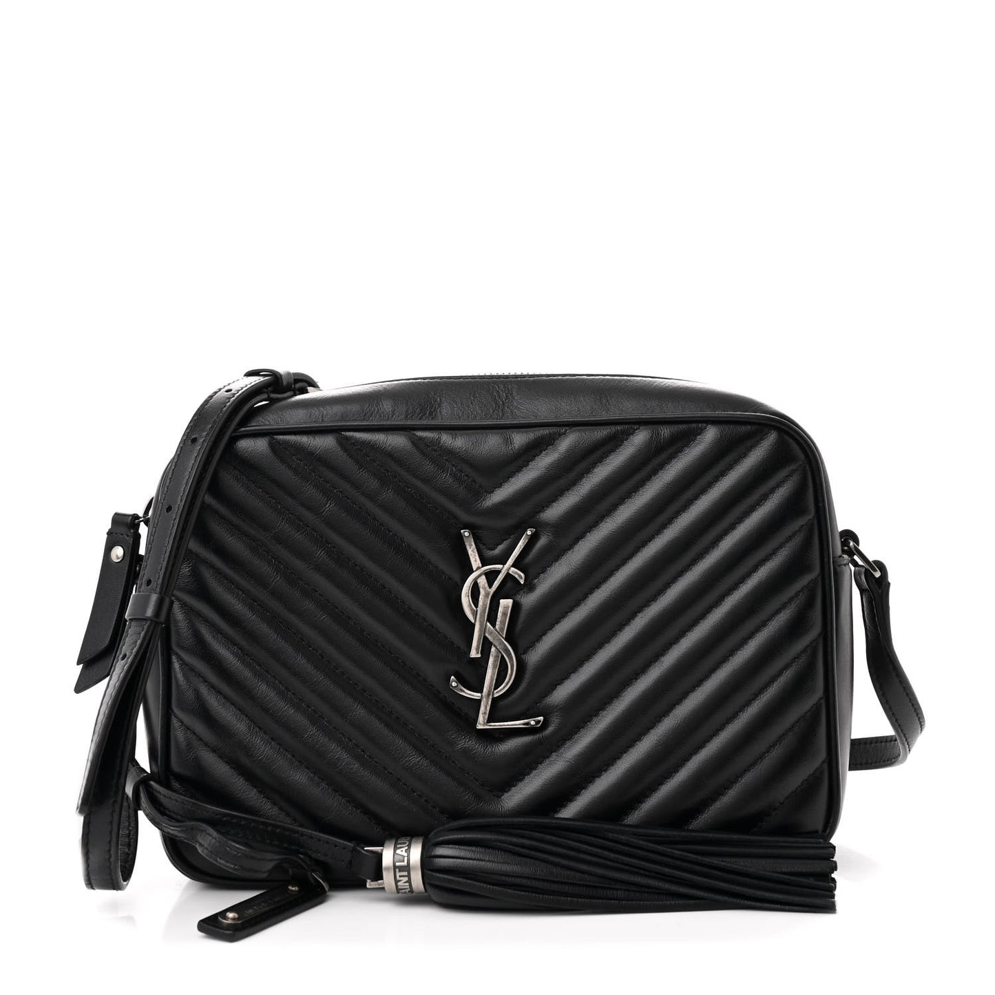 Calfskin Matelasse Monogram Lou Camera Bag Black