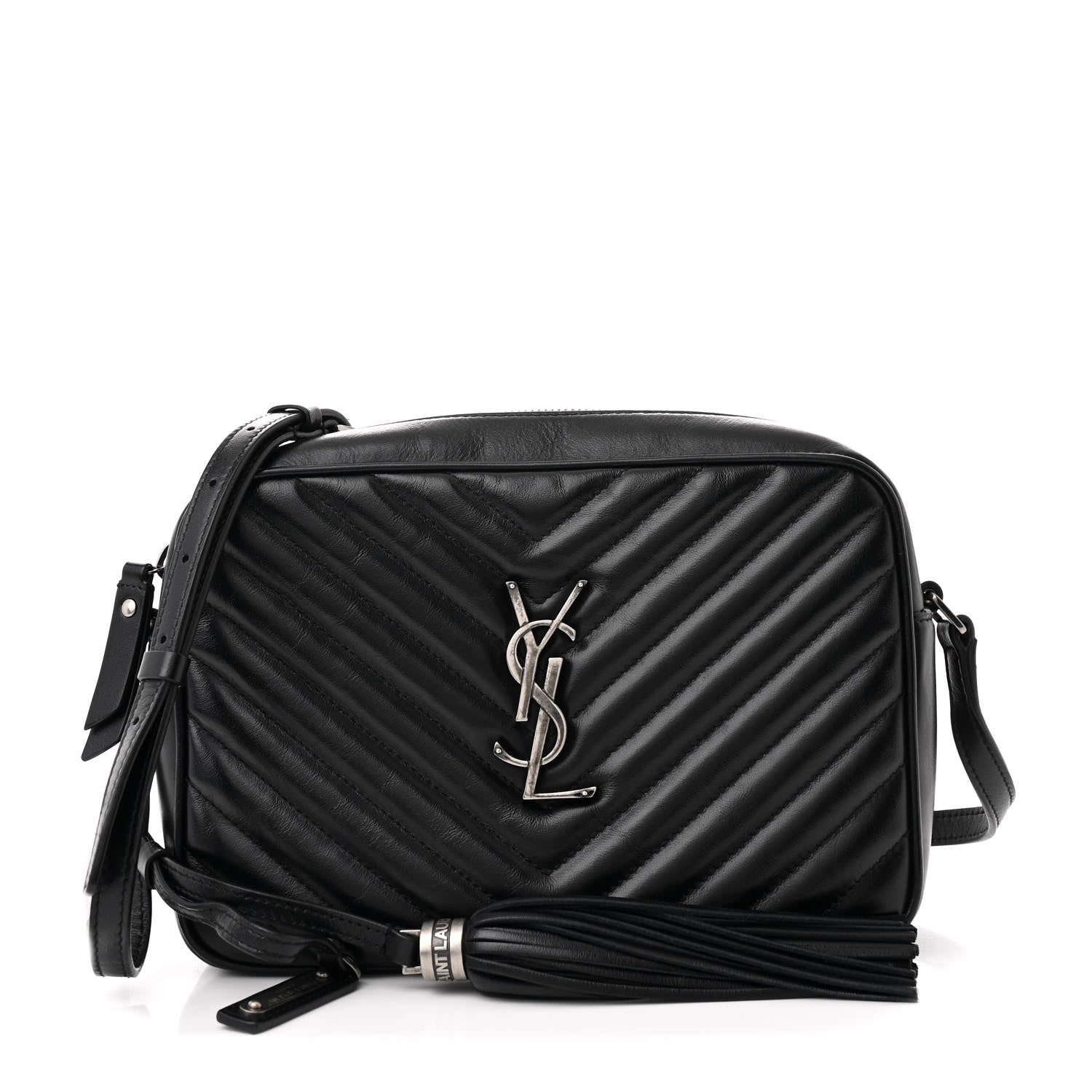 Saint Laurent Calfskin Matelasse Monogram Lou Camera Bag Black 1 of 10