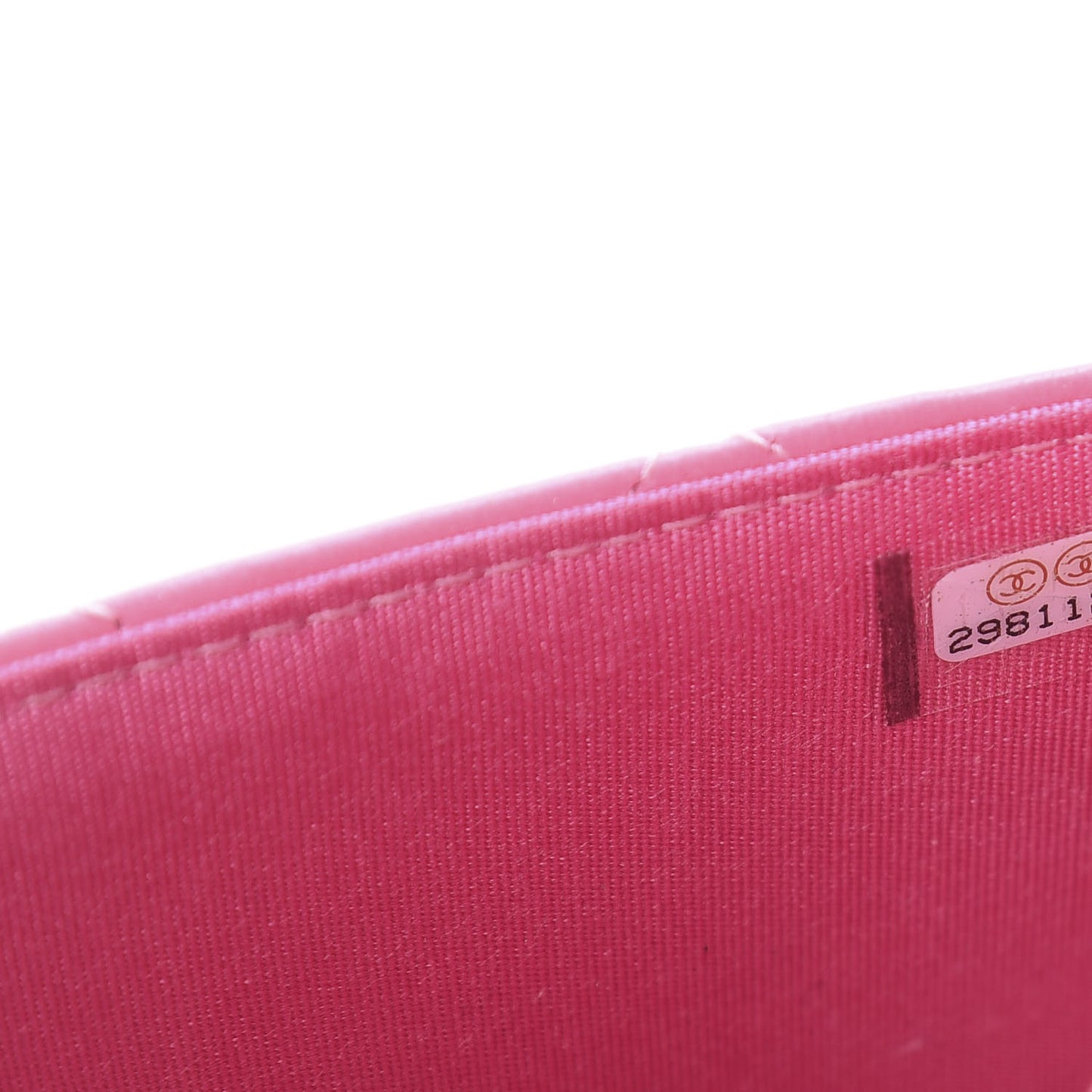 Lambskin Quilted CC Pearl Crush Wallet on Chain WOC Pink