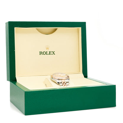 Rolex Stainless Steel 18K Everose Gold Diamond 36mm Oyster Perpetual Datejust Watch Pink Jubilee 116231 5 of 5