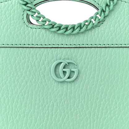 Gucci Dollar Calfskin Enamel Monochrome GG Marmont Top Handle Card Case Wallet Pepperlight Mint 7 of 9