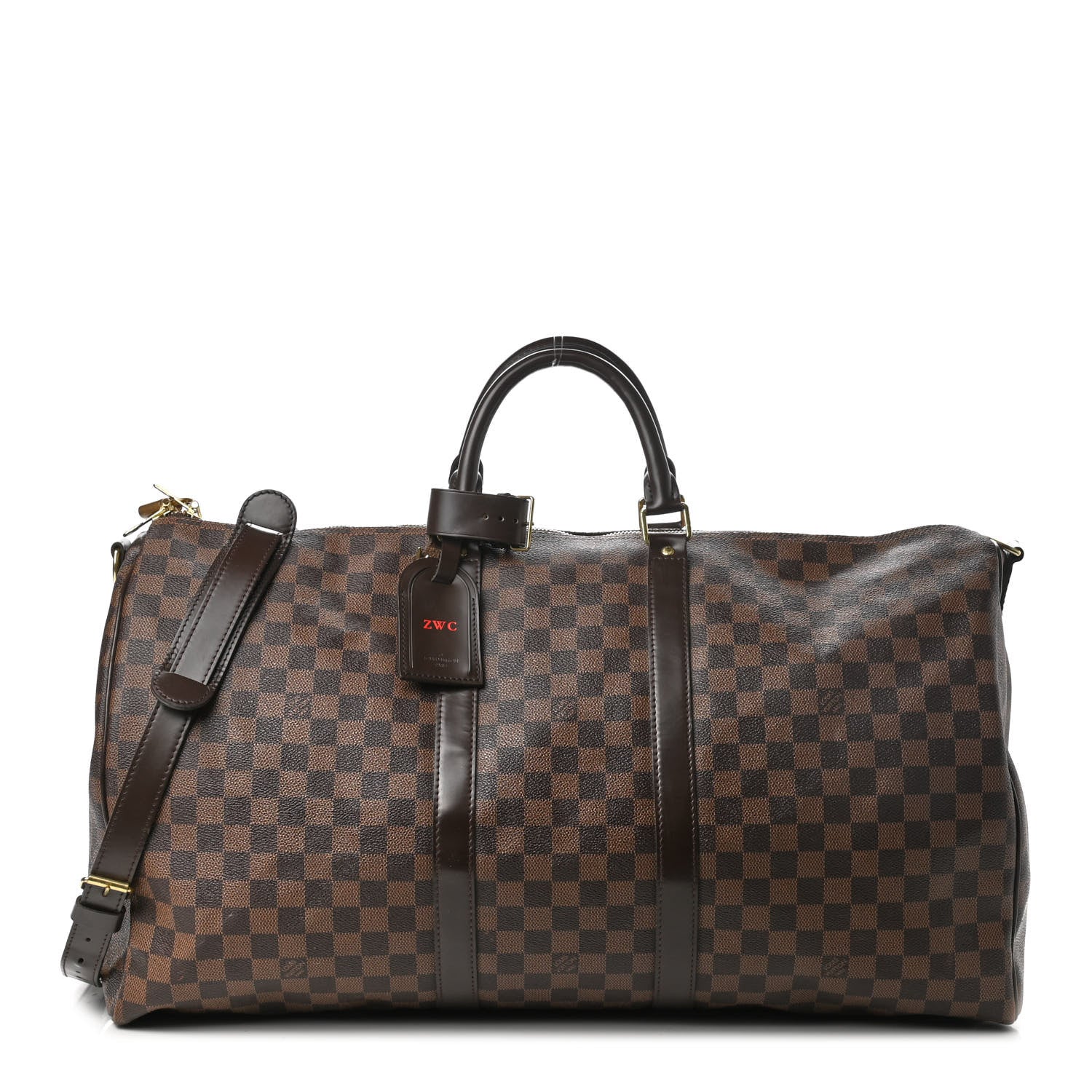 Louis Vuitton Damier Ebene Keepall Bandouliere 55 1 of 9