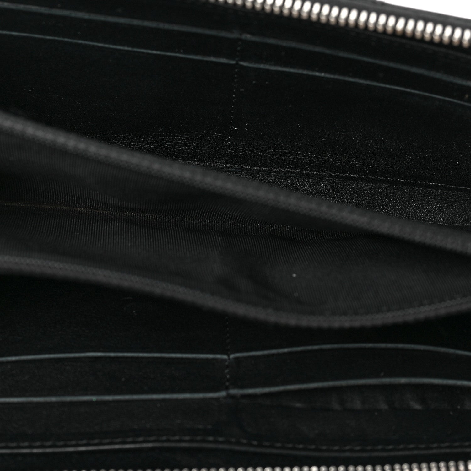 Chanel Patent Quilted Zip Around Wallet Black 5 of 7