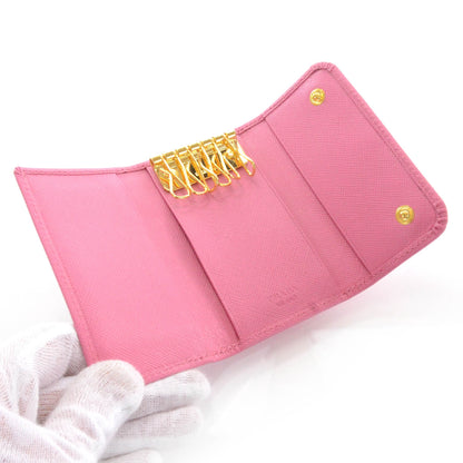 Prada Saffiano Metal 6 Key Holder Geranio 4 of 6