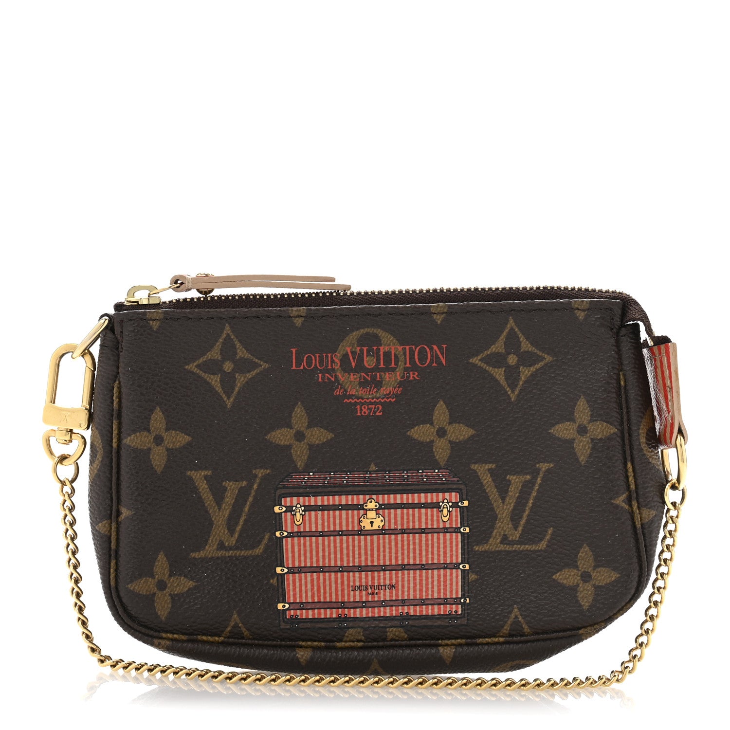 Louis Vuitton Monogram Trunks and Locks Mini Pochette Accessories 1 of 8