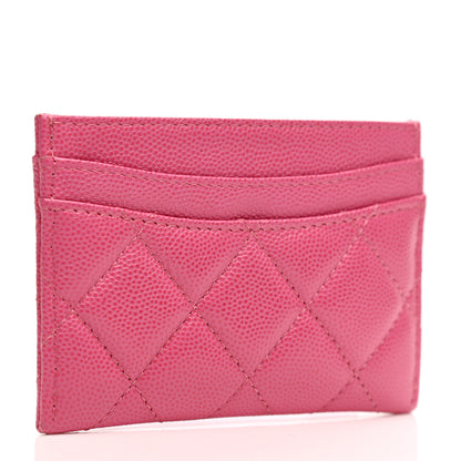 Chanel Caviar Quilted Card Holder Pink 3 of 10