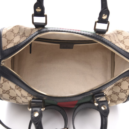 Gucci Monogram Vintage Web Medium Boston Black 5 of 10