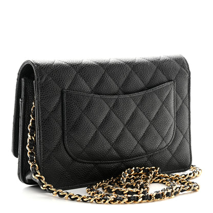 Chanel Caviar Quilted Wallet on Chain WOC Black 3 of 11