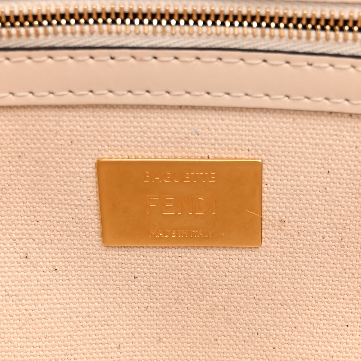 Fendi Canvas Vitello Seta FF Multicolor Embroidered Baguette Grezzo Multicolor Latte 6 of 11