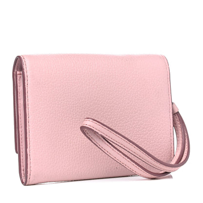 MCM Grained Calfskin Wristlet Wallet Pink 2 of 5