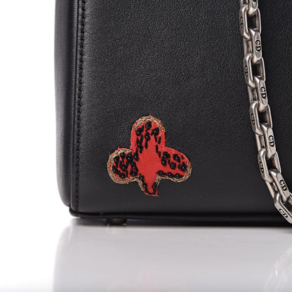 Christian Dior Smooth Calfskin Embroidered Mini Lady Dior Black Multicolor 10 of 11