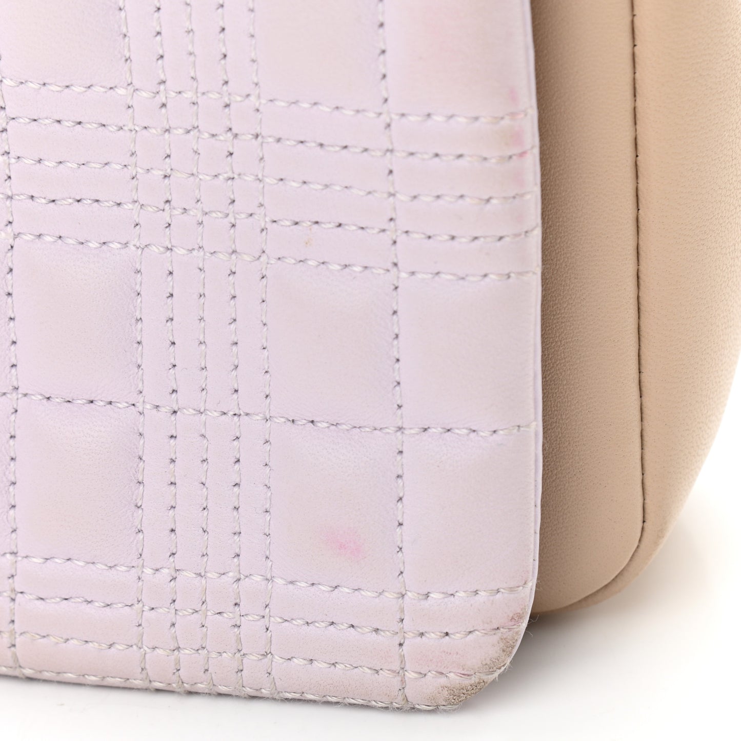 Lambskin Quilted Small Lola Bag Pale Thistle Soft Fawn