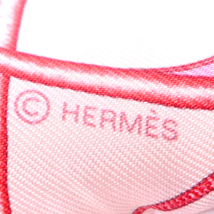 Hermes Silk Coup De Fouet Au Bloc Twilly Rose Nacre Turquoise 3 of 12