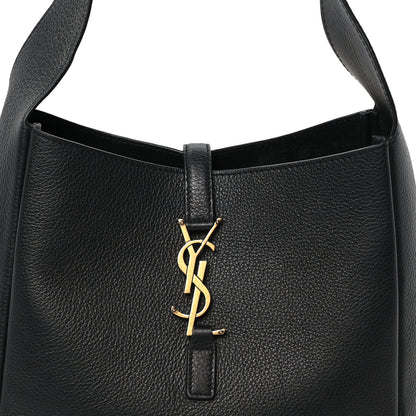 Saint Laurent Smooth Calfskin Small Le 5 A 7 Soft Hobo Black 7 of 9